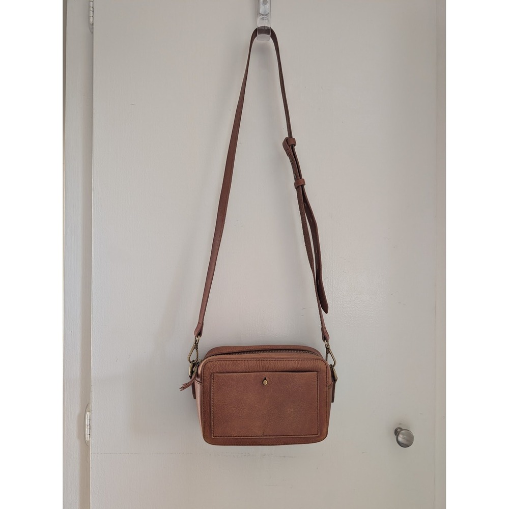 Madewell The Transport Camera Bag Crossbody Leather Cognac Camel Travel Boho - Picture 5 of 16